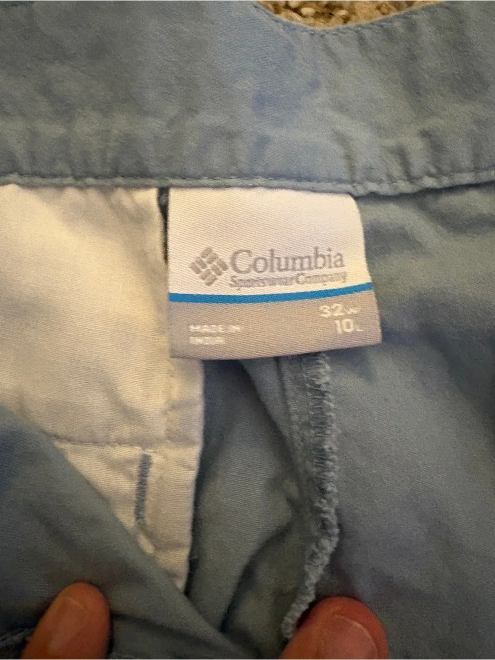 Columbia Light Blue Cargo Shorts